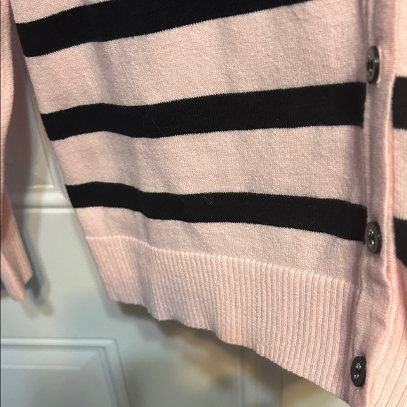 Christopher & Banks Pink and Black Striped Cardigan - Picture 8 of 10